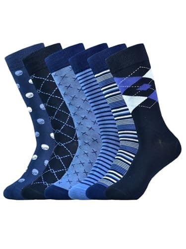 Blue Patterned Socks