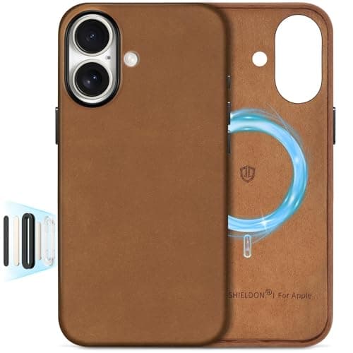 Brown Leather iPhone 16 Case