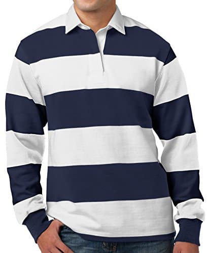 True-navy-and-white rugby polo