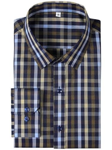 Navy & Yellow Plaid Shirt
