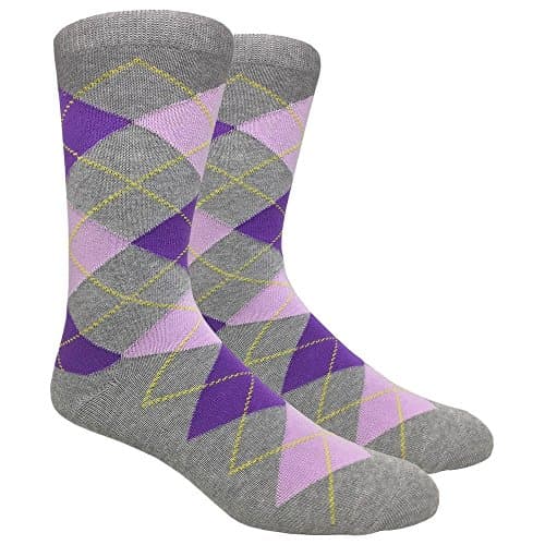 Purple & Gray Patterned Socks