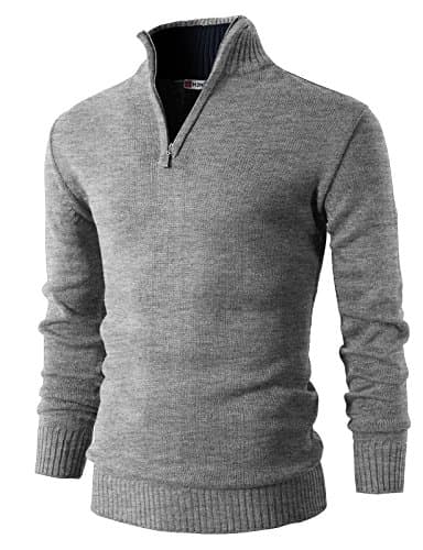 Gray Quarter-Zip Sweater