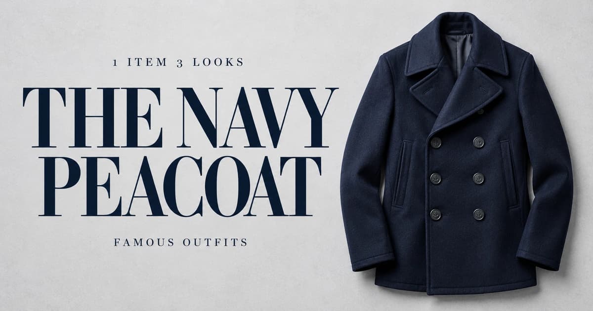 How to Wear a Navy Peacoat: 3 Outfit Ideas for Men