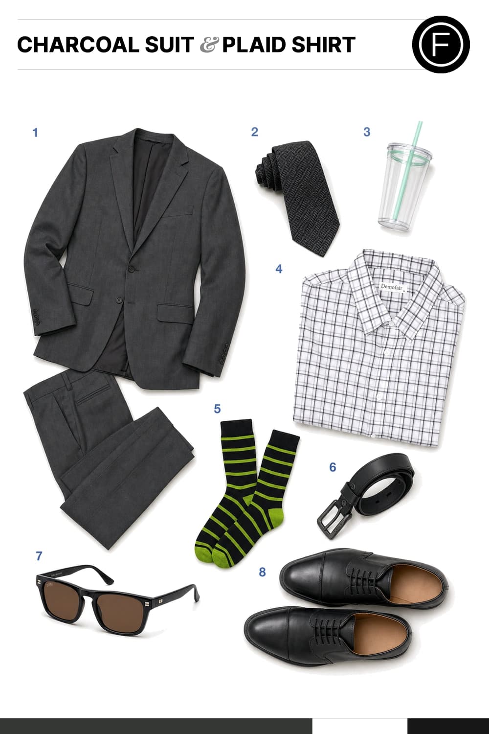 Adam Levine’s Charcoal Suit & Plaid Shirt Outfit