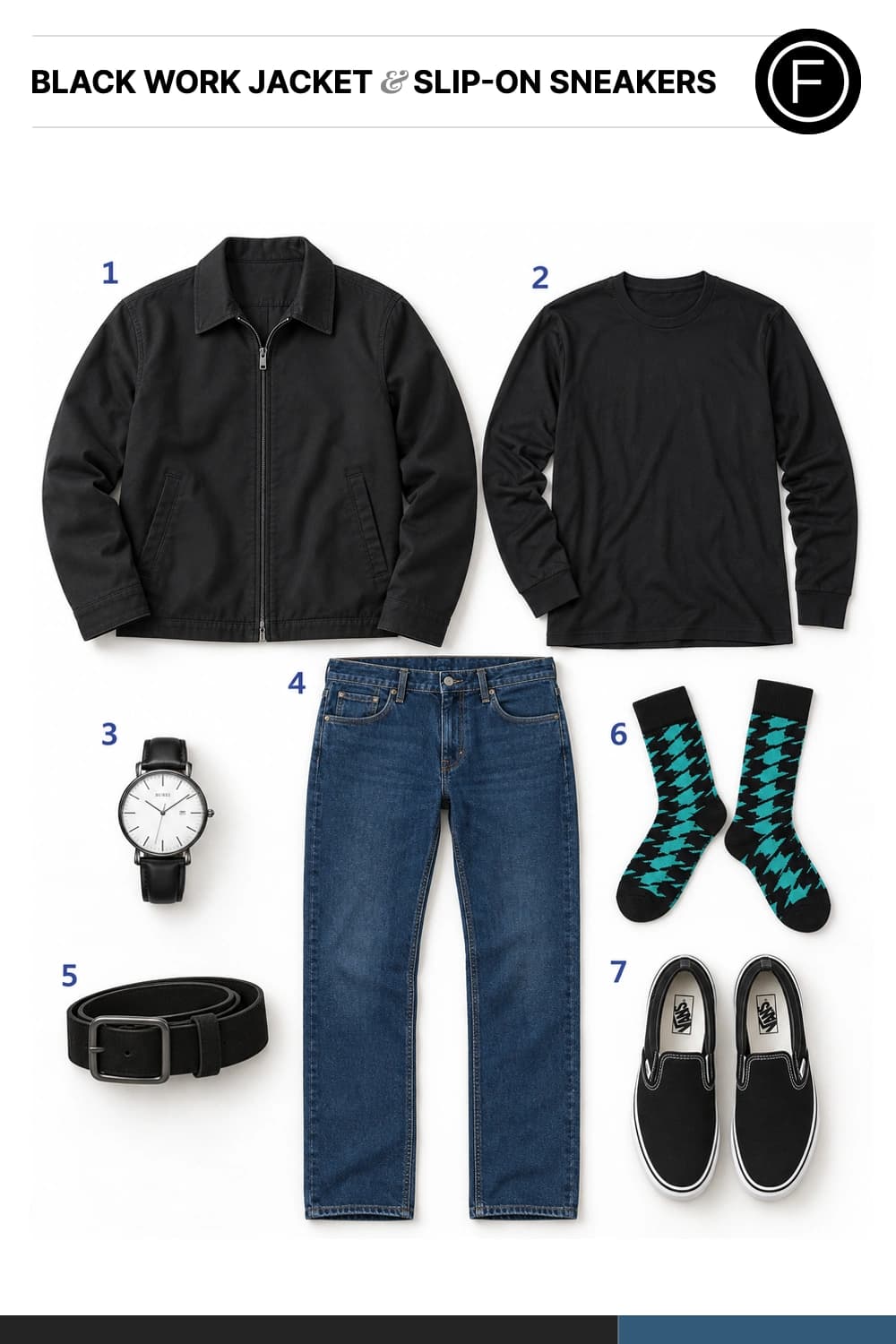 John Krasinski’s Black Work Jacket & Slip-On Sneakers Outfit