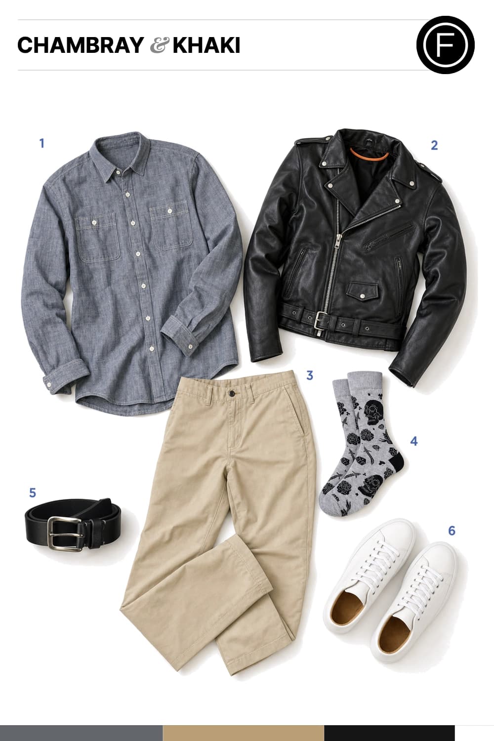 Michael Fassbender’s Chambray & Khaki Outfit