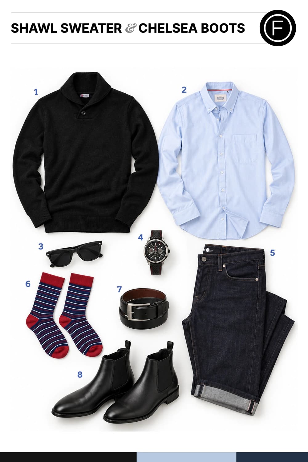 Michael Fassbender’s Shawl Sweater & Chelsea Boots Outfit
