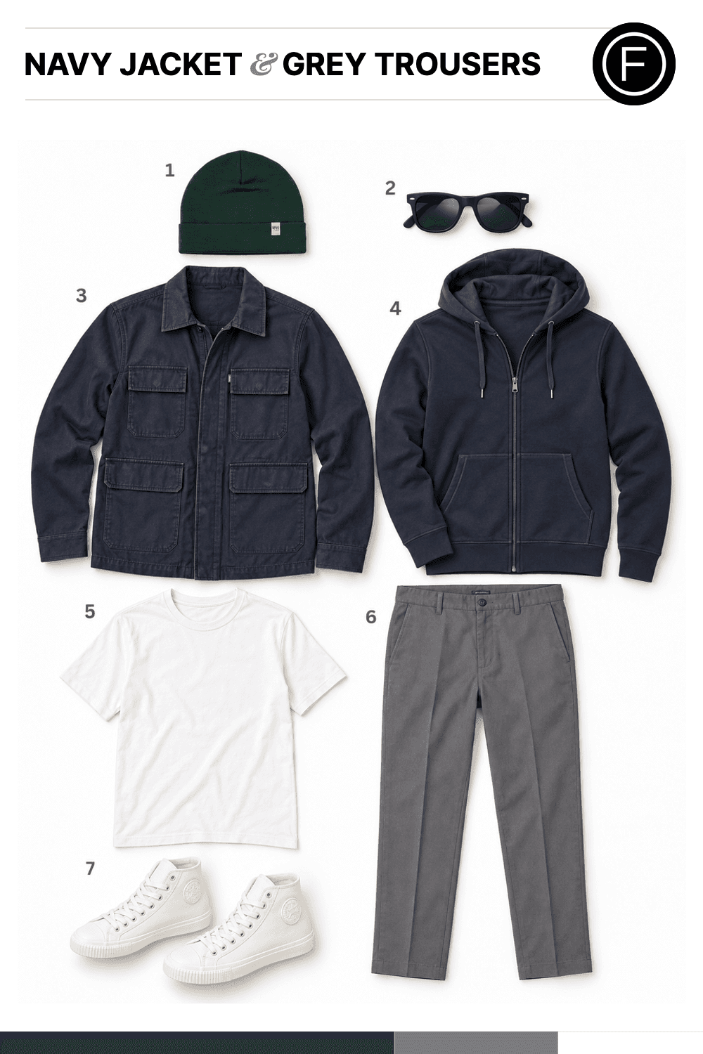 Ryan Reynolds’s Navy Jacket & Grey Trousers Outfit