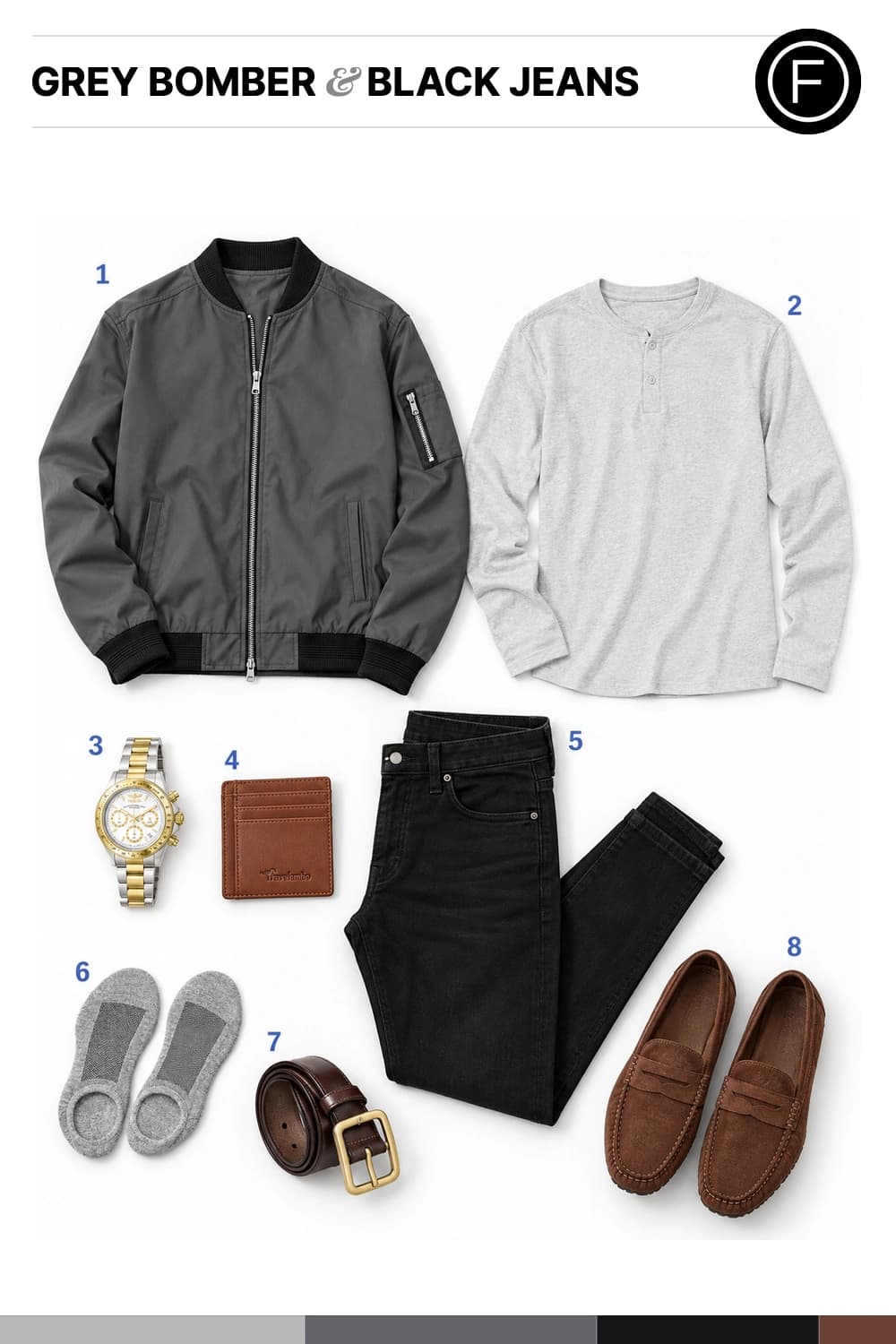 Will Arnett’s Grey Bomber & Black Jeans Outfit