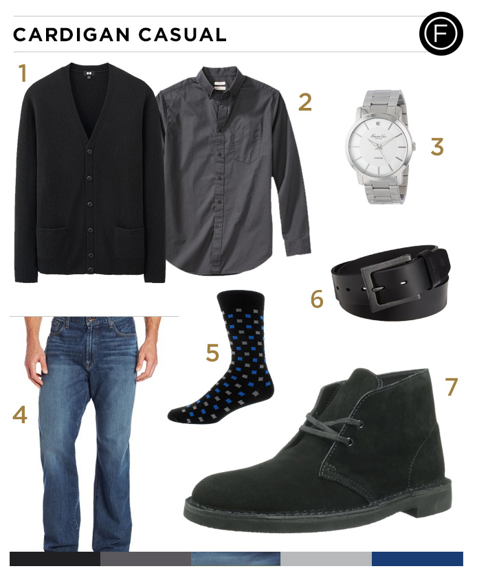 Daniel Craig’s Cardigan Casual Look