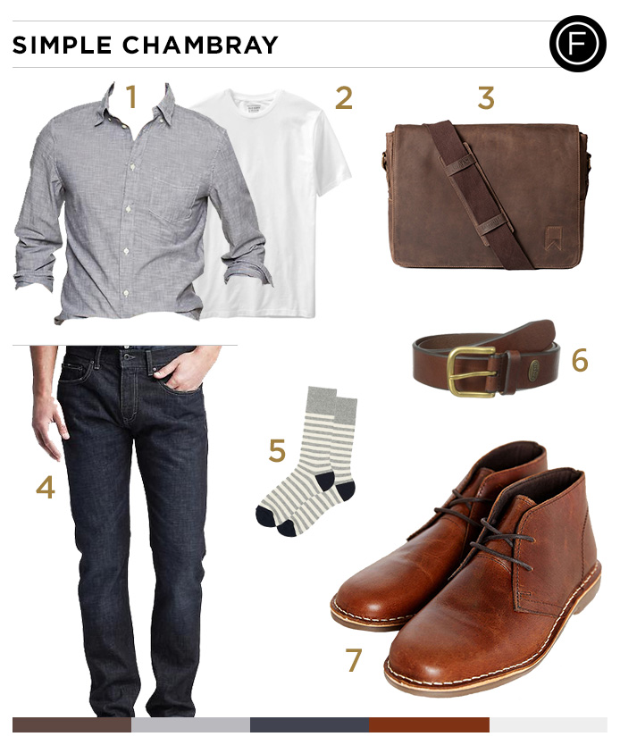 Elijah Wood’s Simple Chambray Style